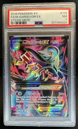 2016 Pokemon XY Steam Siege Mega Gardevoir EX #112/114 PSA 7 - Image 1