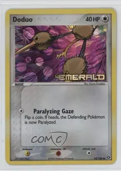 Doduo Reverse Foil Pokemon EX Emerald #45 2005 - Image 1
