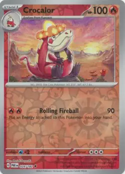 CROCALOR 024/182 PARADOX RIFT POKEMON (REVERSE HOLO, NM) - Image 1