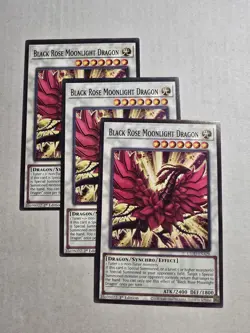 3x Black Rose Moonlight Dragon 1st Edition Common L5DD-ENA28 Yu-Gi-Oh! - Image 1