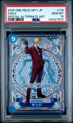 2025 One Piece TCG Sanji OP11 JP 119 Special Alternate Art SP PSA 10 GEM MINT - Image 1