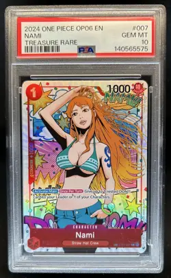 2024 One Piece Wings of The Captain Nami Treasure Rare #ST01-007 PSA 10 GEM MINT - Image 1