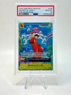 2024 ONE PIECE OP08-TWO LEGENDS TREASURE RARE #109 MONKEY D. LUFFY PSA 10 - Image 1