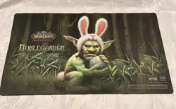 World of Warcraft TCG Noblegarden Goblin Bunny Playmat 2011 Cryptozoic GUC - Image 2
