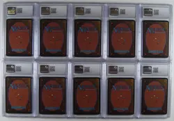 Complete Set of (10) 1993 Magic the Gathering Alpha Edition Lands CGC 8 - 8.5 - Image 2