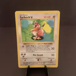 Pokemon TCG: Farfetch'd Base Set Unlimited Shadowless 27/102 HP WOTC VTG - Image 1
