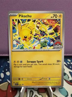 Pokemon 2025 World Championship Pikachu Black Star Promo SVP 225 - Image 1
