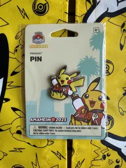 Pokemon Worlds Championship 2025 Anaheim Exclusive Pikachu Pin SEALED - Image 1