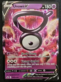 Unown V SWSH300 Black Star Promos Extended Art Holo Pokemon Trading CG 2023 NM - Image 1