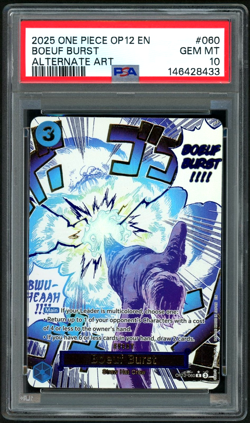 ONE PIECE BOEUF BURST 2025 OP12-LEGACY OF THE MASTER ALTERNATE ART #060 PSA 10 - Image 1