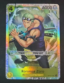 One Piece Roronoa Zoro OP15-113 SR Adventure on Kami’s Island English NM - Image 1