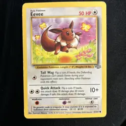 Pokemon Eevee 51/64 Base Set Common Basic Card 50 HP Pokemon TCG Card Stock 1999 - Image 1