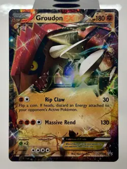 Groudon EX XY42 XY Promos Black Star Promo Holo Pokemon Card DMG - Image 1
