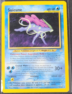 Pokemon Suicune 60 HP Neo Revelation Rare Regular 27/64 Basic English Card 2000 - Image 1