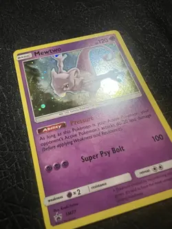 Pokemon TCG Mewtwo SM77 Black Star Promo Holo Card 2017 NM - Image 5