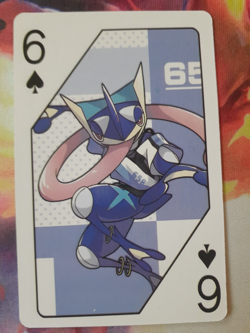 Greninja 6 of Spades Pokemon Playing Card Custom Designed NOT Official Pokemon - Image 1