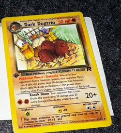 1st Edition Dark Dugtrio 23/82 Team Rocket Rare Vintage Pokemon Card - LP/NM #12 - Image 1