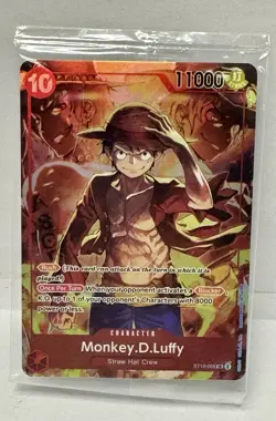 Monkey D. Luffy ST10-006 Alt Art SR Promo Sealed Pack Fresh One Piece Card - Image 1
