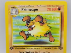 Primeape 43/64 1st Edition Jungle Pokemon Card MP WOTC 1999 Vintage - Image 2