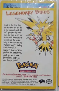 Set of 3 Legendary Birds Black Star Promo Pokemon Card Movie 2000 Factory Sealed - Image 5