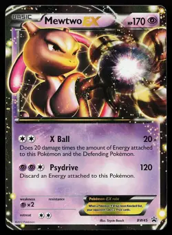 Mewtwo EX BW45 Holo Black And White Promo Pokemon Card - Image 1