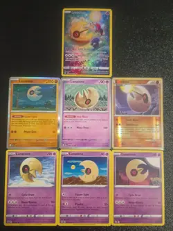 X7 Lunatone Pokemon Cards Mixed Lot Cute All Different Moon 🌙 - Image 1