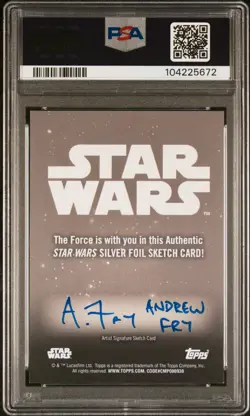 2024 TOPPS STAR WARS SLV SKT-ANAKIN SKYWALKER SKETCH CARDS ANDREW FRY PSA 6 - Image 2