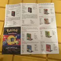 Pokemon Base Set Jungle & Fossil Card List 1999 WOTC Card Lists - Image 2