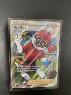 Pokemon TCG Shining Fates Ball Guy Full Art Holo Card 065/072 - Image 1