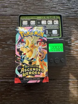 (HEAVY)🔥 22.66g Pokemon TCG Cards Ascended Heroes Booster Pack Factory Sealed ✅ - Image 1
