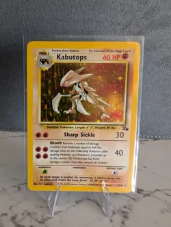 Pokemon Kabutops 9/62 Fossil Holo Rare Unlimited 60 HP English 1999 Card - Image 1