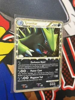 HP Tyranitar Prime 88/95 HGSS Unleashed Holo Rare Pokemon card PSA 1 contender - Image 2