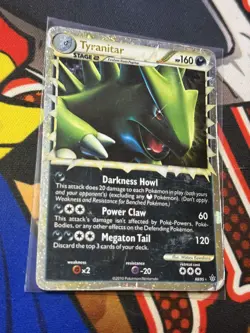 HP Tyranitar Prime 88/95 HGSS Unleashed Holo Rare Pokemon card PSA 1 contender - Image 5