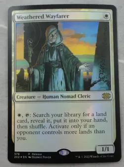 Magic The Gathering Double Masters Weathered Wayfarer PreRelease Promo MTG CARD - Image 1