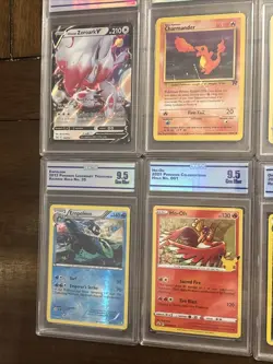 Pokemon Card Graded Slab Lot 9x Holo Reverse Foil V WOTC Rocket - Image 3
