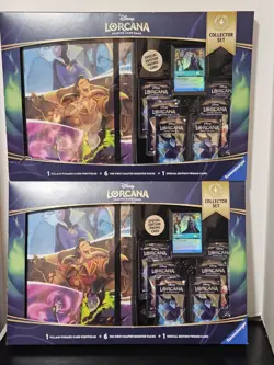 Disney Lorcana First Chapter Collector Set Cards Bundle Costco x 2 Fast Ship MIB - Image 1