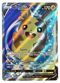 Morpeko V (Full Art) - 190/202 - Sword & Shield Base Set Holo Pokemon Card - NM+ - Image 1