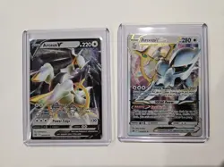 Pokemon Arceus V And Arceus VStar Promo Metal Cards Sword And Shield - Image 1