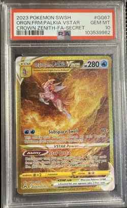 PSA 10 Pokemon Palkia VSTAR TCG Origin Forme Crown Zenith GG67/GG70 - Image 1