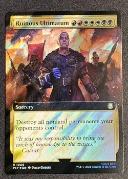 Ruinous Ultimatum (Extended Art) (Surge Foil) #1006 Misprint Missing holo Stamp - Image 1