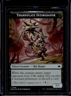 2024 Magic MTG Bloomburrow Thornplate Intimidator Tokens #0016 - Image 1