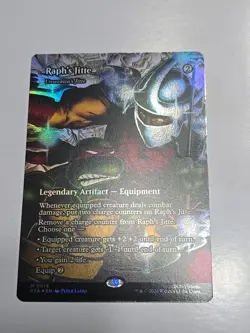 MTG Teenage Mutant Ninja Turtles Raph's Jitte M0019 Borderless FOIL NM-MNT - Image 1