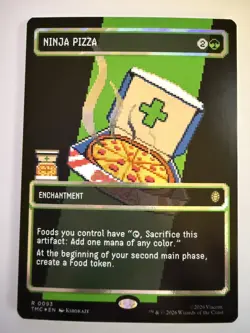 Ninja Pizza (Borderless) (Surge Foil) Teenage Mutant Ninja Turtles Commander NM - Image 1