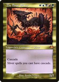 MTG The First Sliver - Foil Etched - Retro Frame, NM-Mint, English Modern Horizo - Image 1