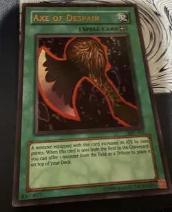 YuGiOh! Axe of Despair MRL-002 Ultra Rare Holo TCG Magic Card LP - Image 1