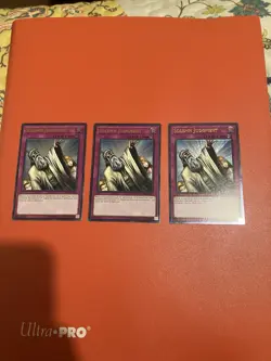 X3 yu gi oh solemn judgment Ultimate Rare OP12 NM - Image 1