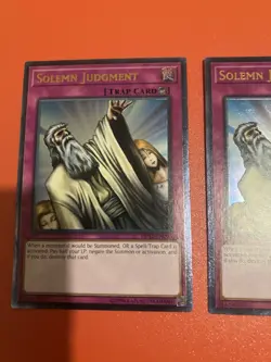 X3 yu gi oh solemn judgment Ultimate Rare OP12 NM - Image 2