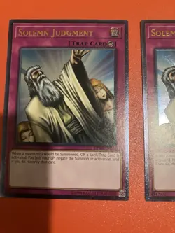 X3 yu gi oh solemn judgment Ultimate Rare OP12 NM - Image 3