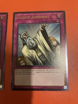 X3 yu gi oh solemn judgment Ultimate Rare OP12 NM - Image 4