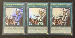2026 YUGIOH RARITY RA05 1ST ED ULTRA RARE CROSSOUT DESIGNATOR X3 NM - Image 1
